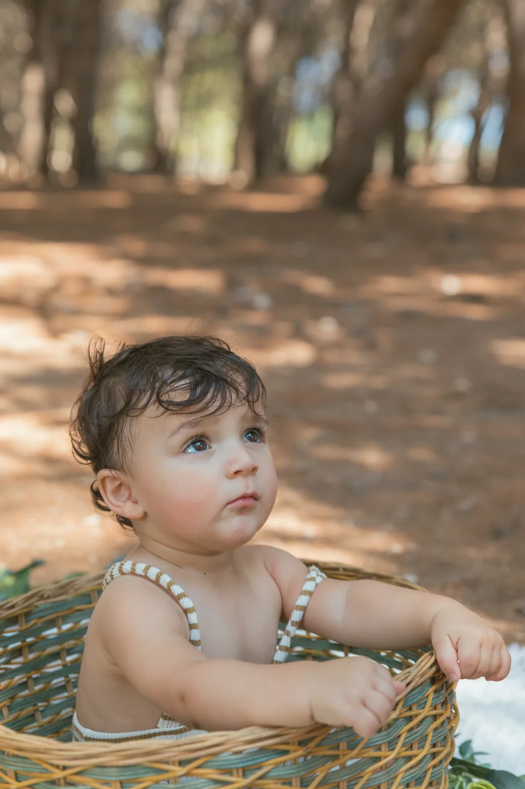 baby portrait at woodland birthday picnic malta
