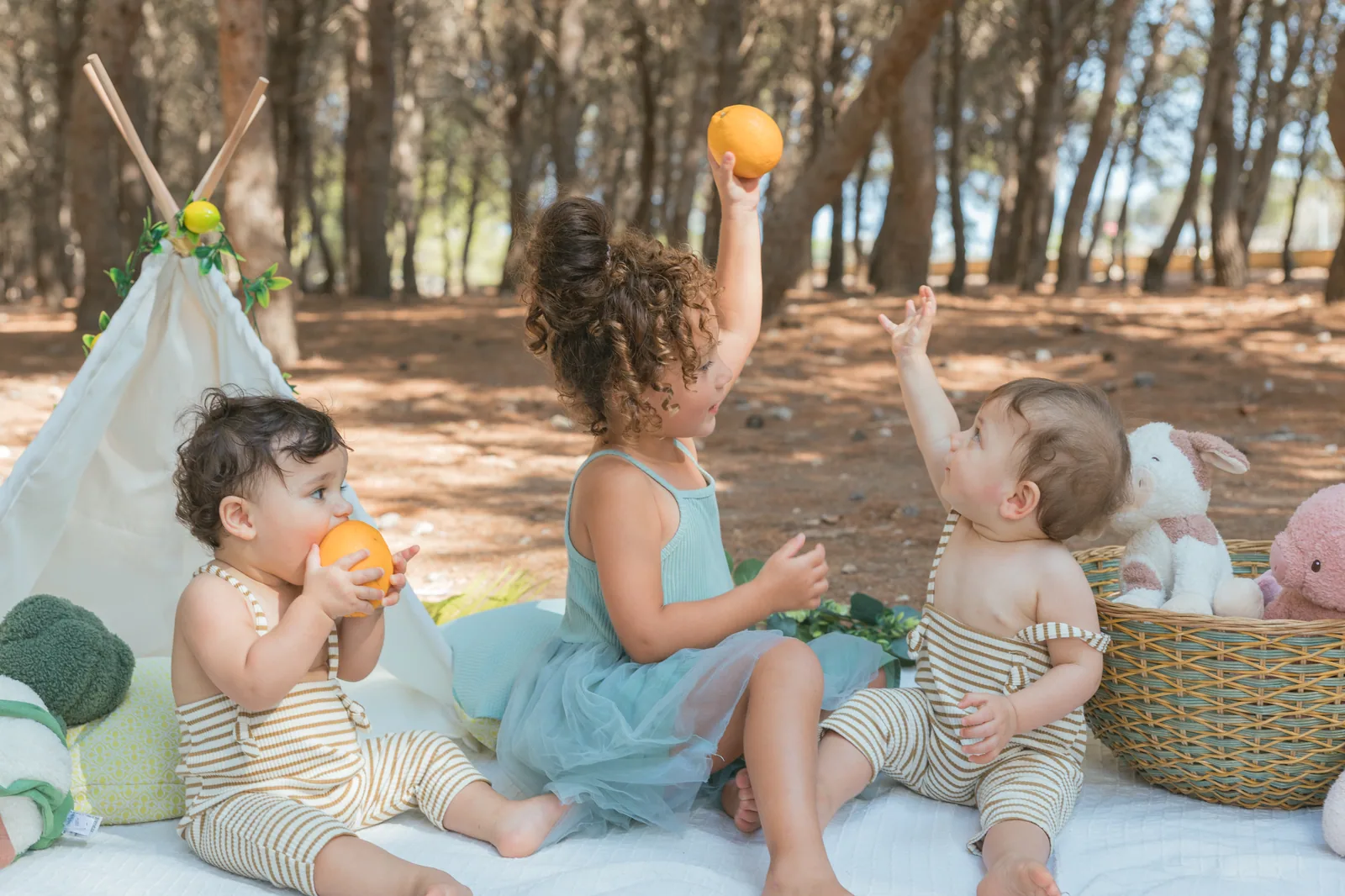 children playing at woodland birthday picnic malta