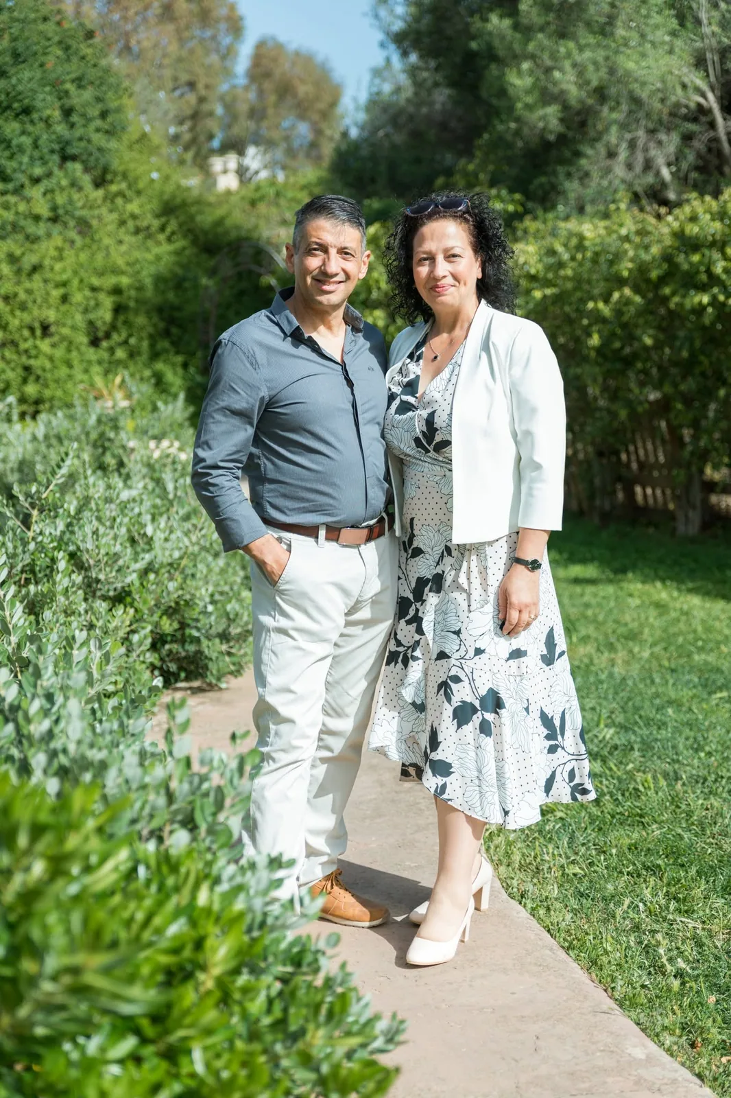 couple portrait at garden party malta