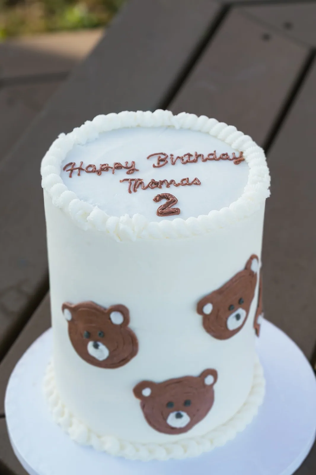 teddy bear second birthday cake malta