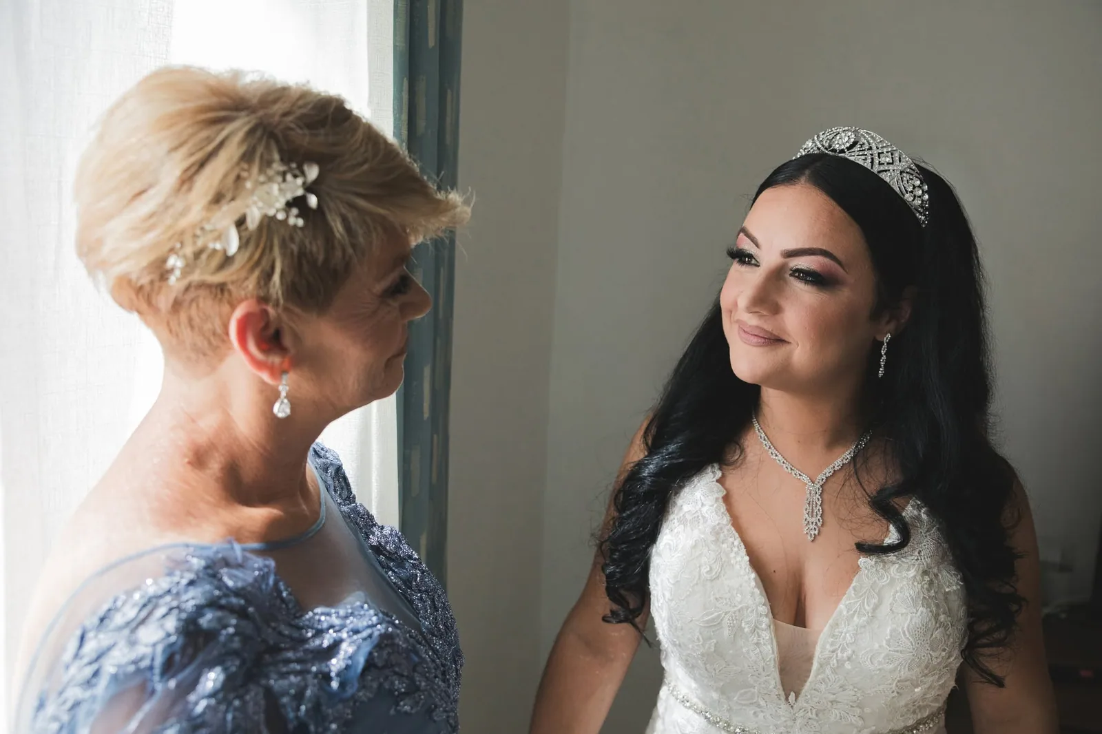bride smiling with guest before ceremony malta