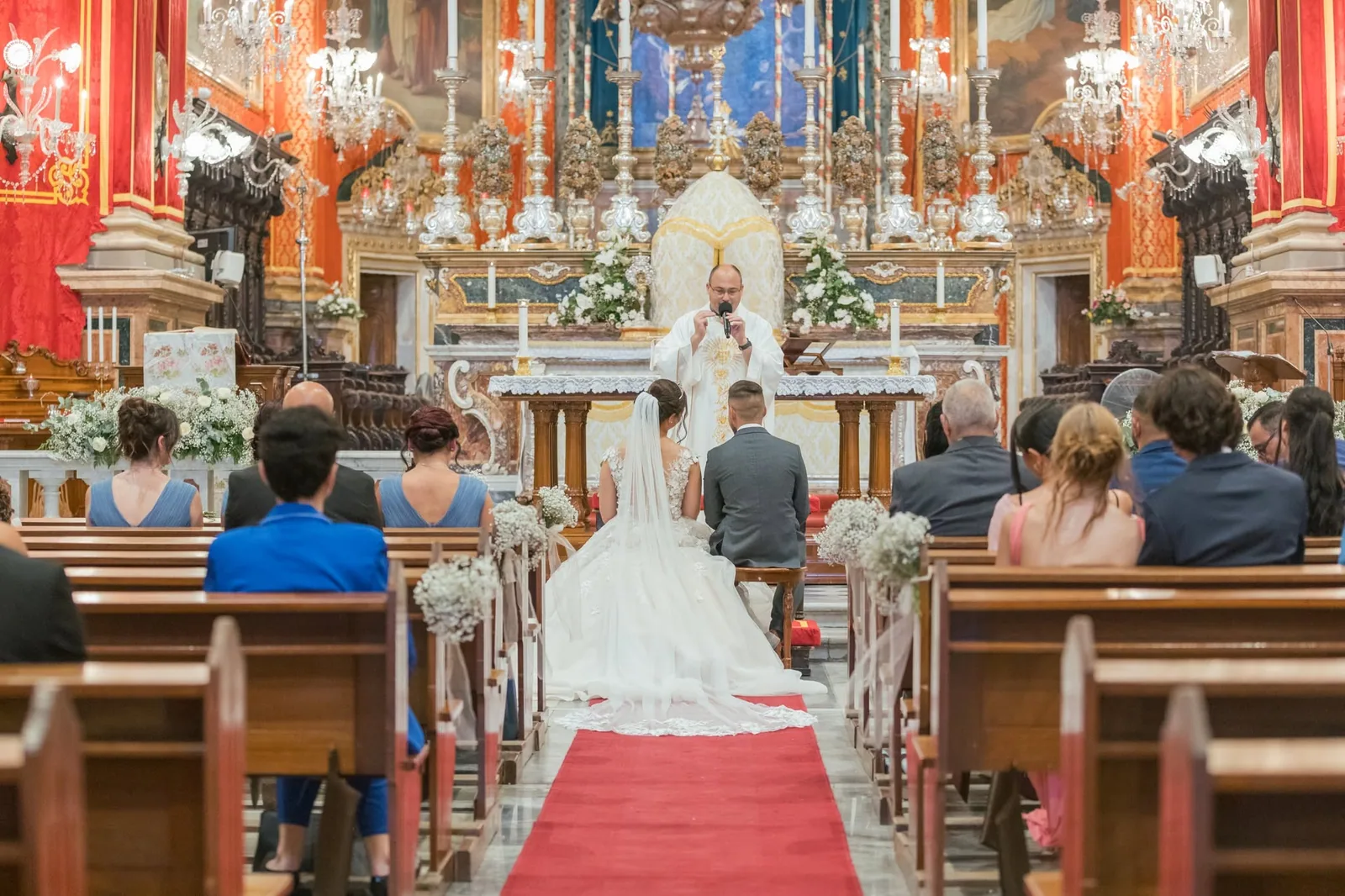 church wedding ceremony from aisle malta
